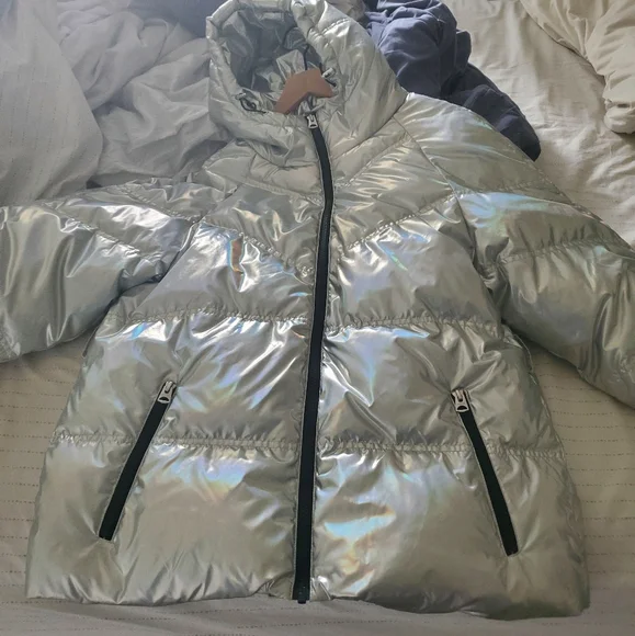 7 For All Mankind Halographic Puffer Jacket - Picture 2 of 7